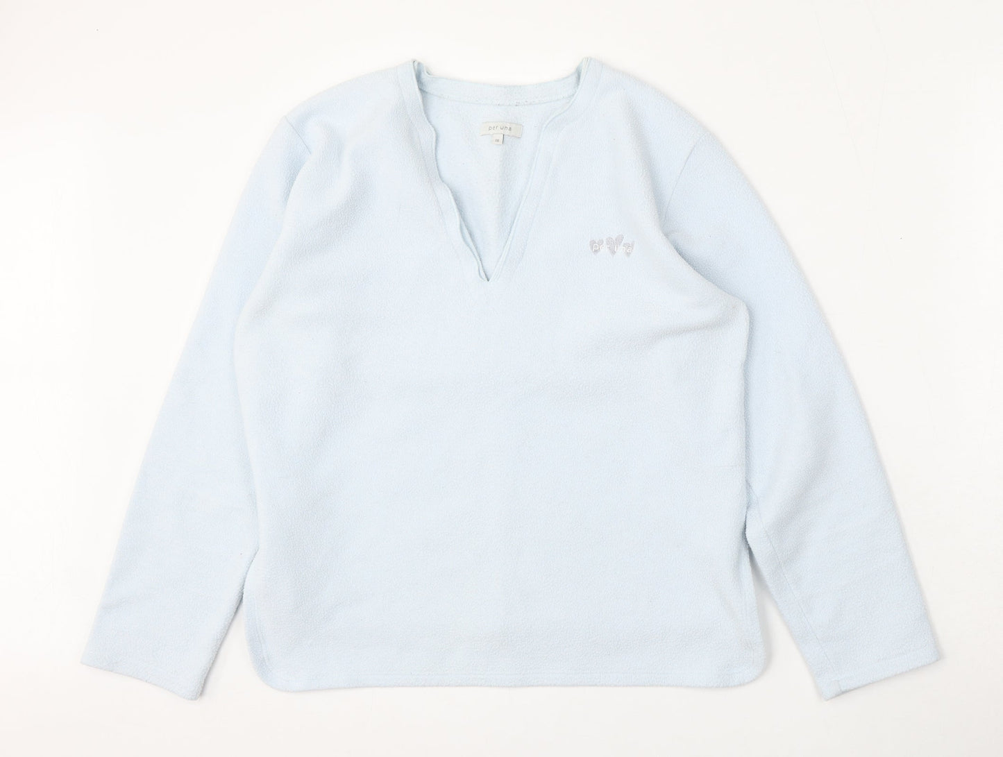 Per Una Womens Blue  Polyester Pullover Sweatshirt Size M