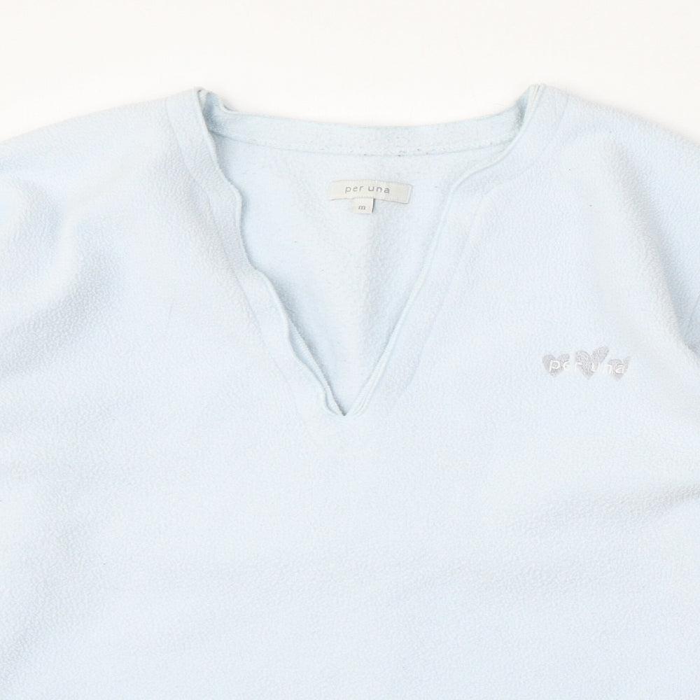 Per Una Womens Blue  Polyester Pullover Sweatshirt Size M