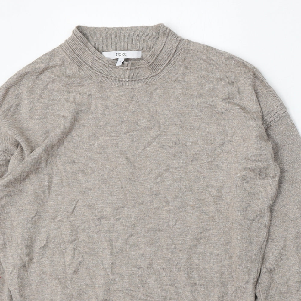 Womens UK Size 8 NEXT Beige Pullover Jumper