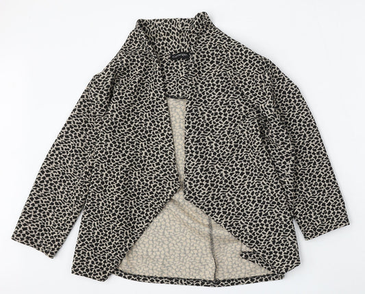 George Womens Multicoloured V-Neck Animal Print Polyester Cardigan Jumper Size 10