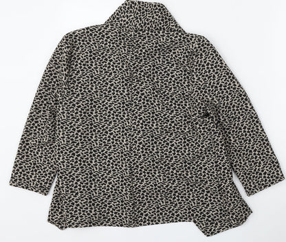 George Womens Multicoloured V-Neck Animal Print Polyester Cardigan Jumper Size 10