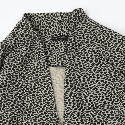 George Womens Multicoloured V-Neck Animal Print Polyester Cardigan Jumper Size 10
