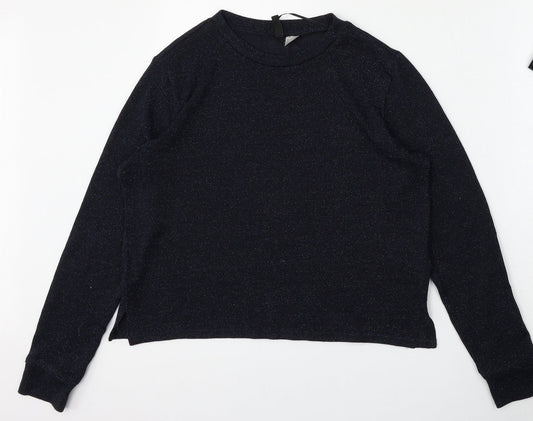 Womens UK Size M Divided Blue Pullover Jumper