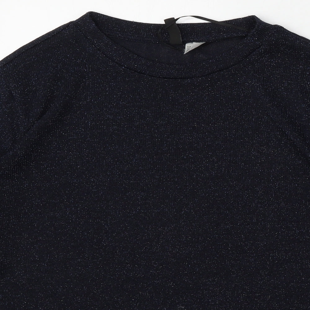 Womens UK Size M Divided Blue Pullover Jumper