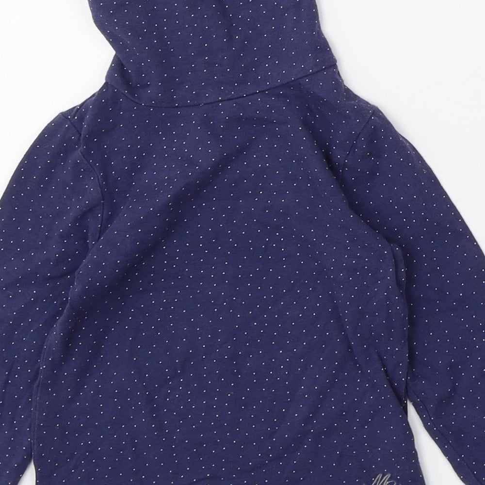 Me Girls Blue Geometric Cotton Basic T-Shirt Size 18-24 Months Mock Neck