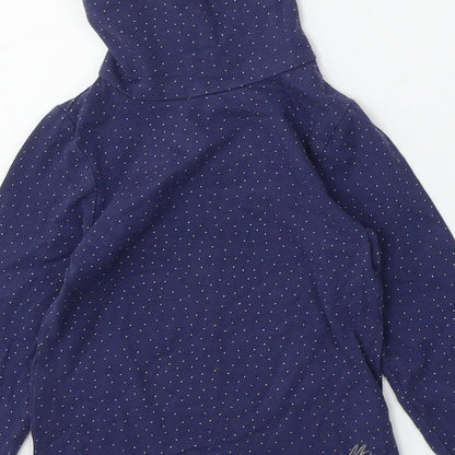 Me Girls Blue Geometric Cotton Basic T-Shirt Size 18-24 Months Mock Neck