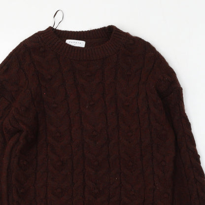 Womens UK Size S Papaya Brown Pullover Jumper