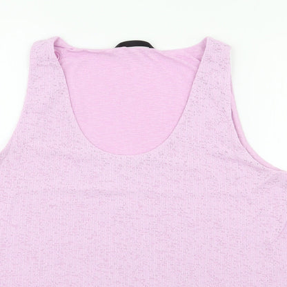 Dunnes Womens Pink  Polyester Camisole T-Shirt Size 14 Scoop Neck