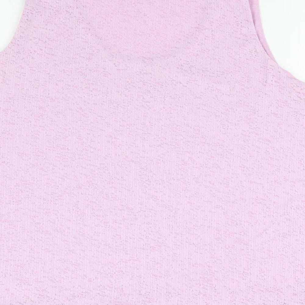Dunnes Womens Pink  Polyester Camisole T-Shirt Size 14 Scoop Neck