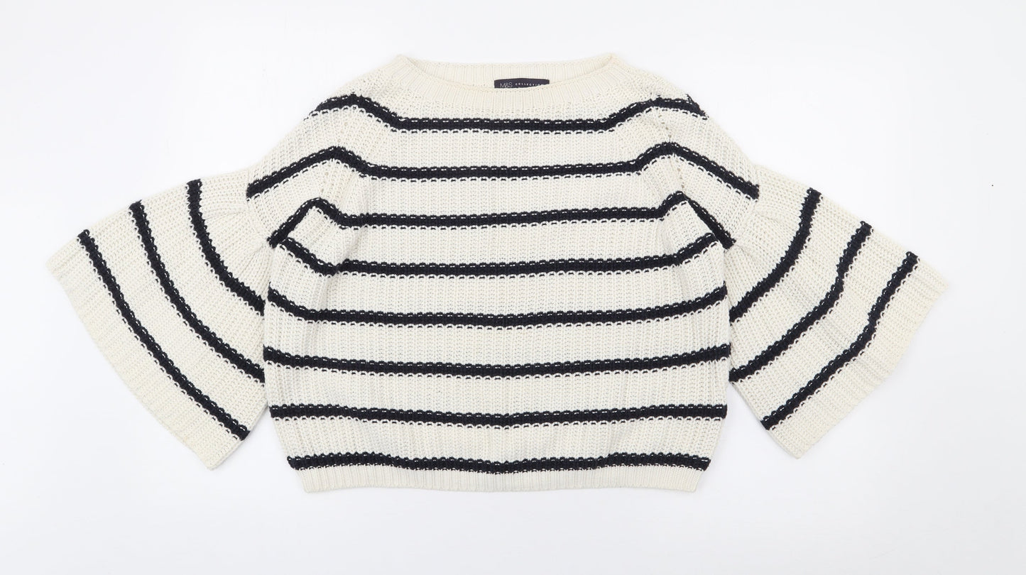 Womens UK Size S Marks and Spencer Ivory Pullover Jumper