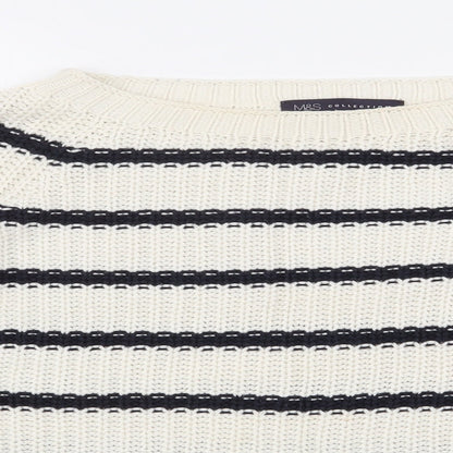 Womens UK Size S Marks and Spencer Ivory Pullover Jumper