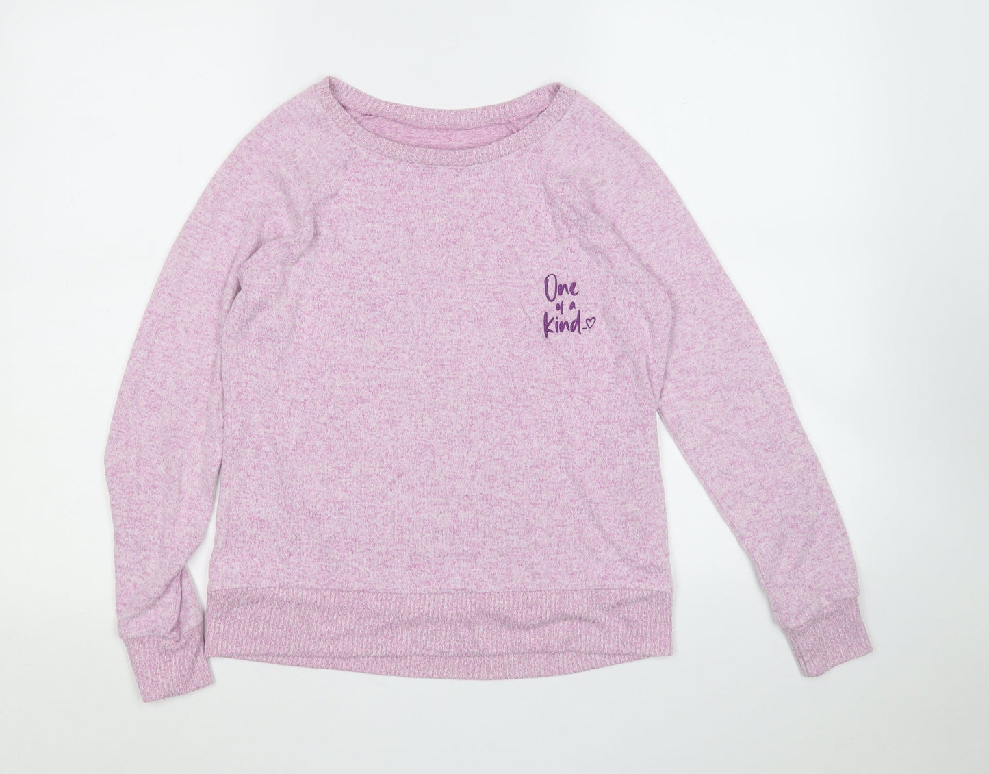 Dunnes Stores Girls Pink Round Neck  Viscose Pullover Jumper Size L   - One of a kind