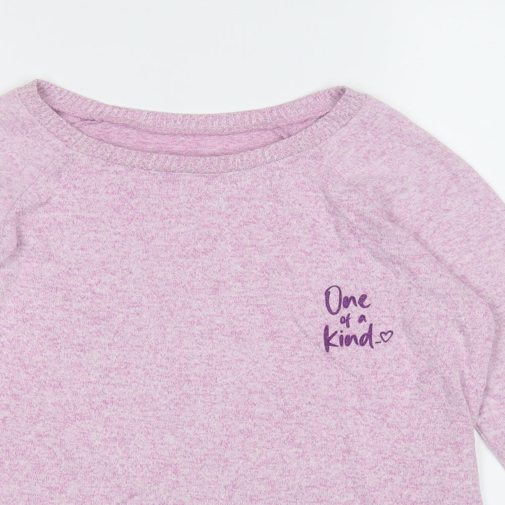 Dunnes Stores Girls Pink Round Neck  Viscose Pullover Jumper Size L   - One of a kind