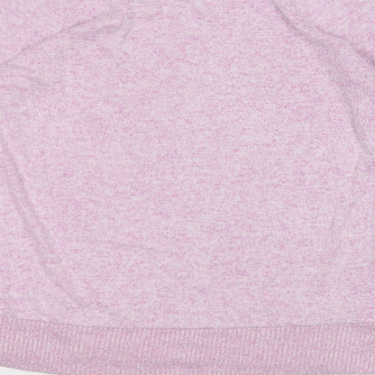 Dunnes Stores Girls Pink Round Neck  Viscose Pullover Jumper Size L   - One of a kind