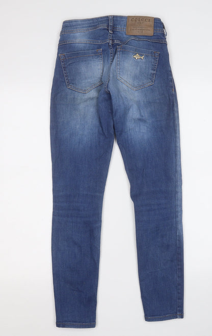 Colcci Womens Blue  Cotton Skinny Jeans Size 8 L26 in Regular