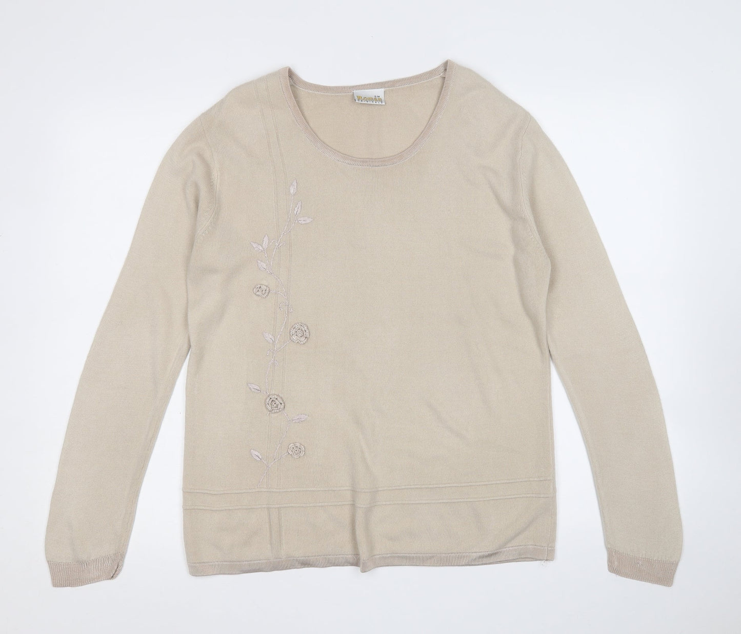 Womens UK Size S Roman Originals Beige Pullover Jumper