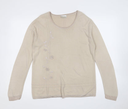 Womens UK Size S Roman Originals Beige Pullover Jumper