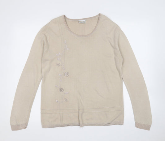 Womens UK Size S Roman Originals Beige Pullover Jumper
