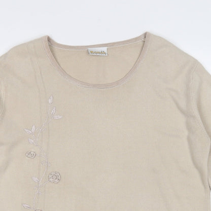 Womens UK Size S Roman Originals Beige Pullover Jumper