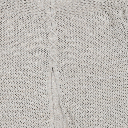 Lucky Brand Womens Beige Round Neck  Cotton Pullover Jumper Size XL