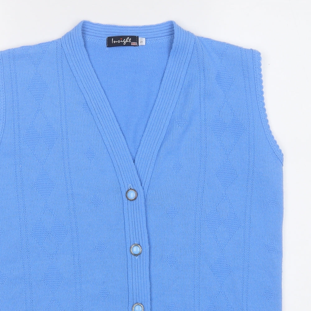 Womens UK Size S Insight Blue Vest Jumper