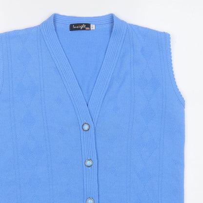 Womens UK Size S Insight Blue Vest Jumper