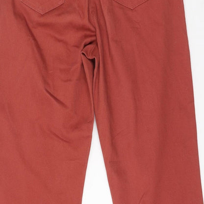 Cotton Traders Womens Red  Cotton Jegging Jeans Size 10 L27 in Regular