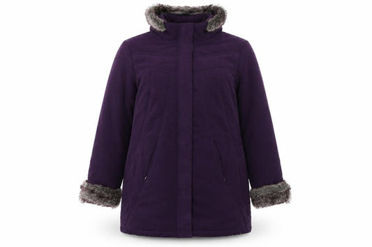 Womens UK Size 14 BHS Purple Parka Coat
