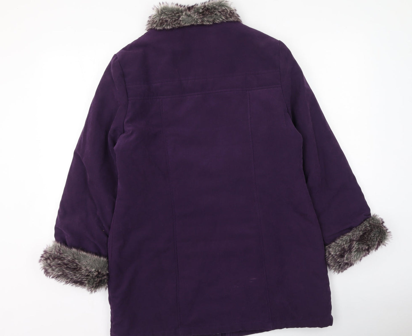 Womens UK Size 14 BHS Purple Parka Coat