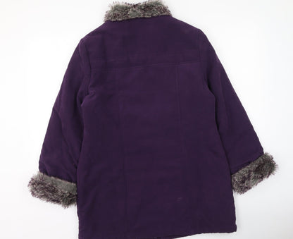 Womens UK Size 14 BHS Purple Parka Coat