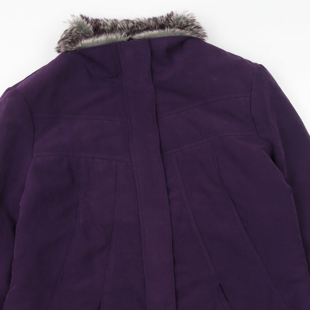 Womens UK Size 14 BHS Purple Parka Coat