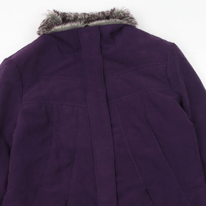Womens UK Size 14 BHS Purple Parka Coat