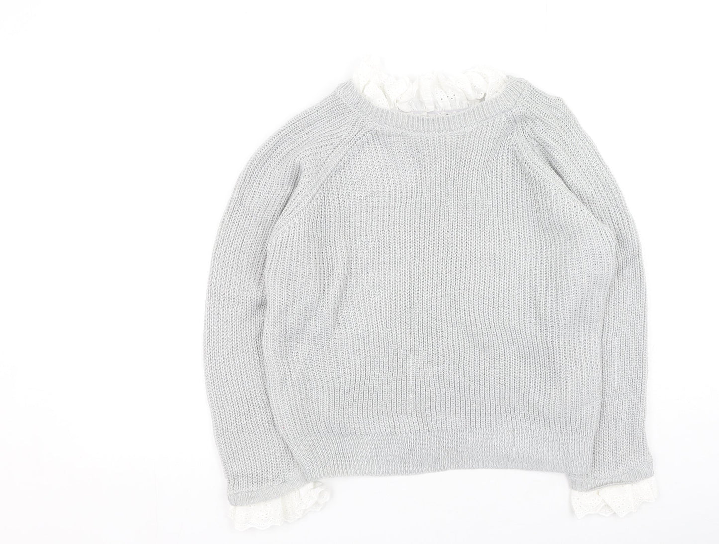 Womens UK Size M SheIn Grey Pullover Jumper