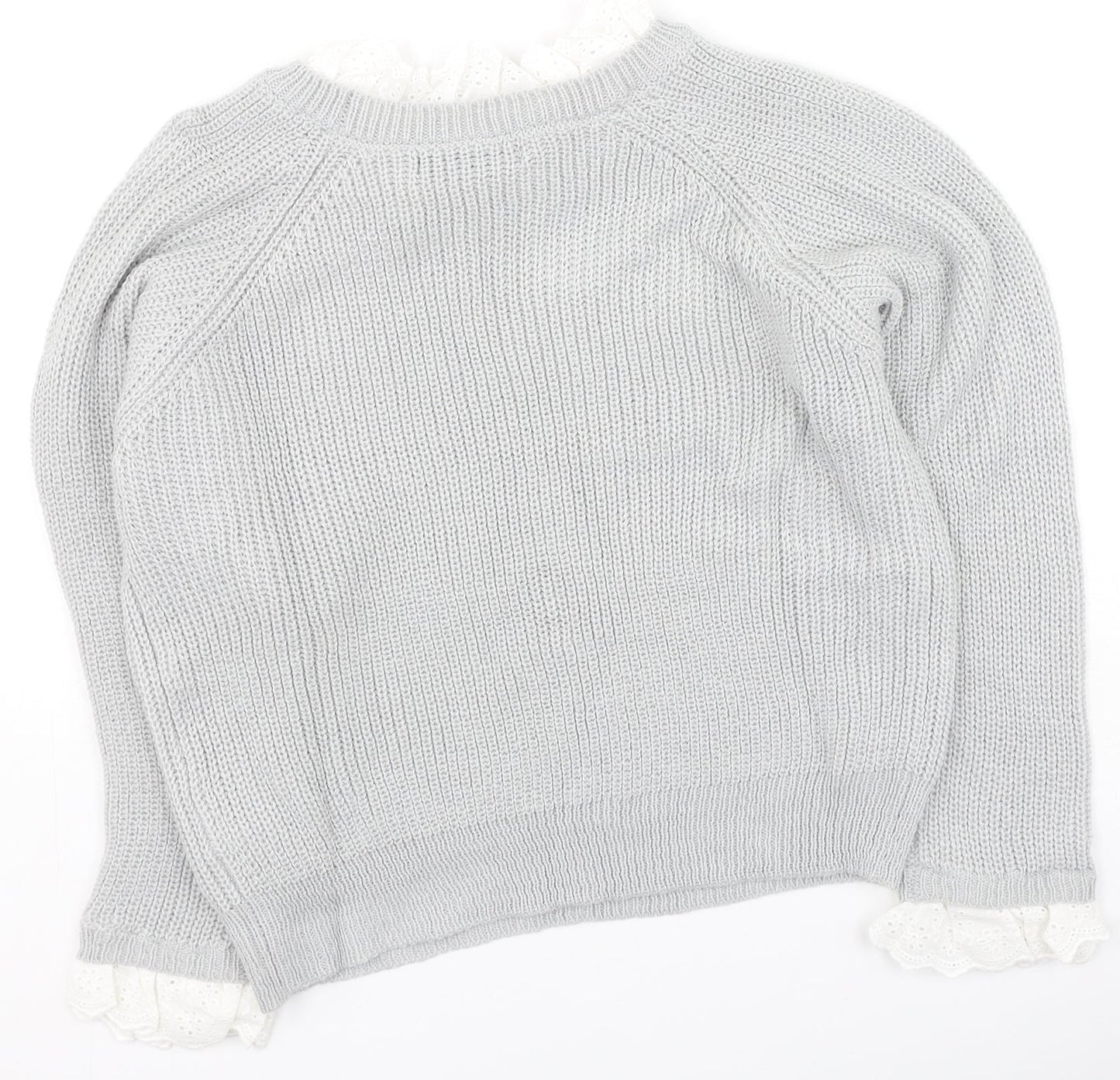 Womens UK Size M SheIn Grey Pullover Jumper