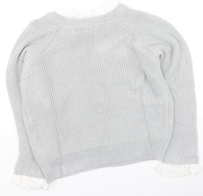 Womens UK Size M SheIn Grey Pullover Jumper