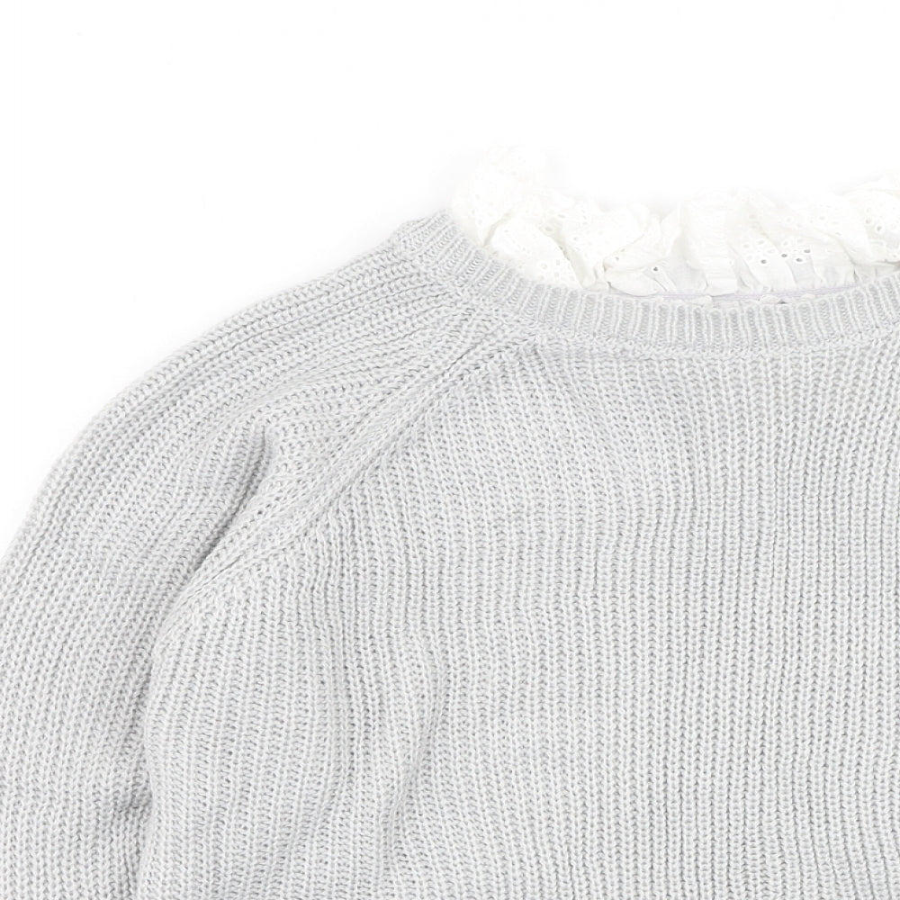 Womens UK Size M SheIn Grey Pullover Jumper