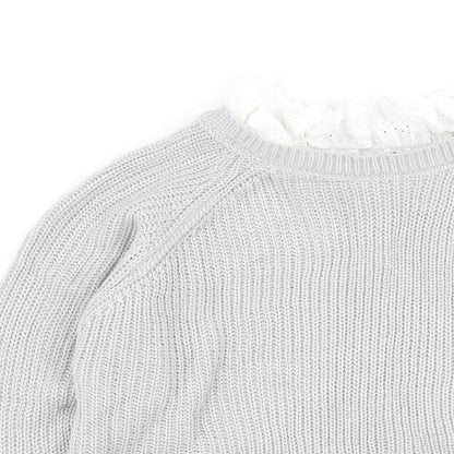 Womens UK Size M SheIn Grey Pullover Jumper