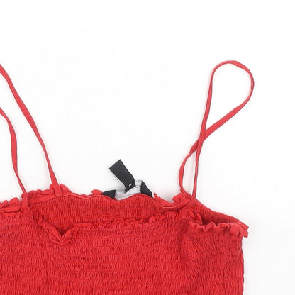 Womens UK Size 12 New Look Red Camisole Tank