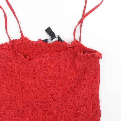 Womens UK Size 12 New Look Red Camisole Tank