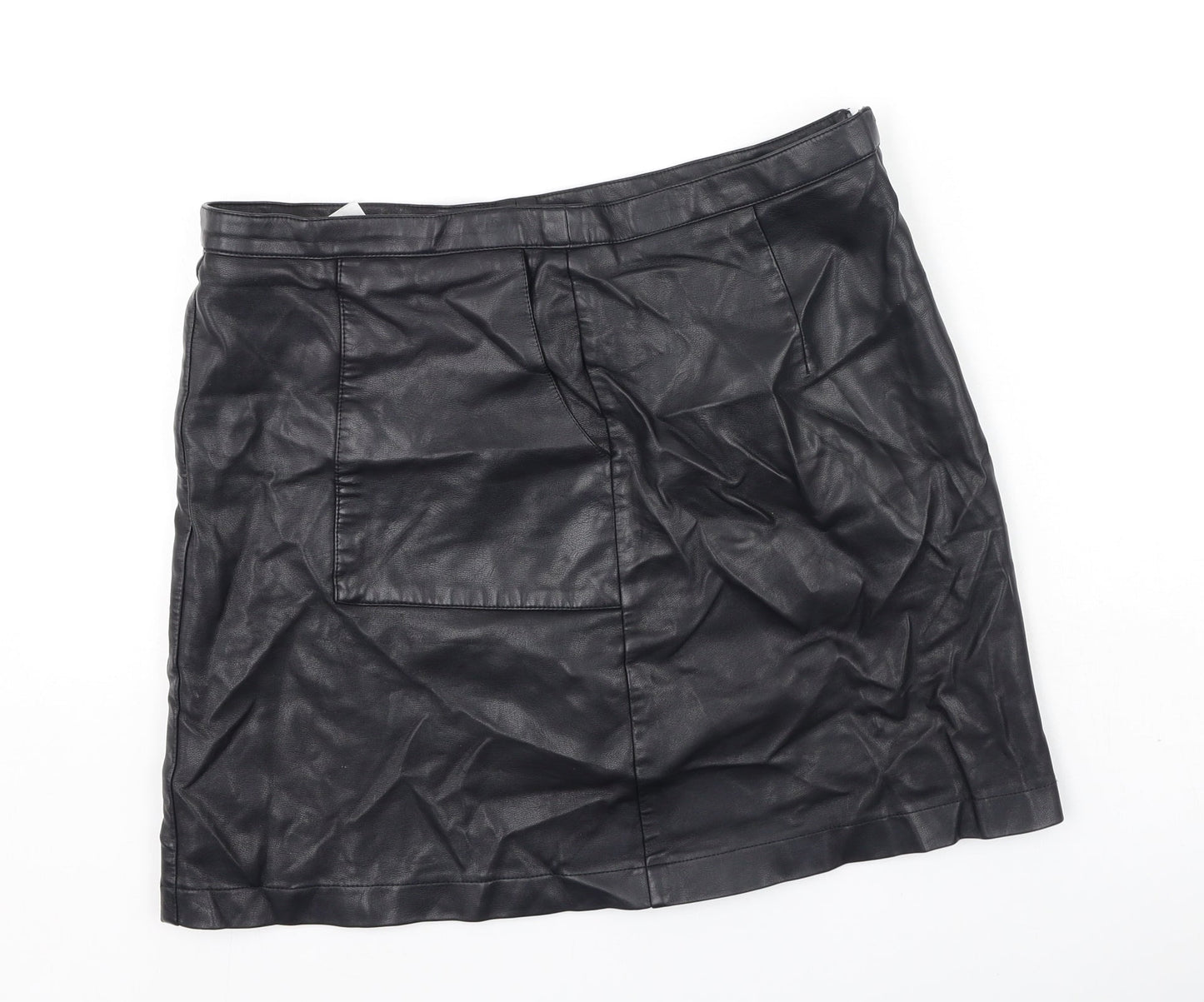 NEXT Womens Black  Viscose Mini Skirt Size 10