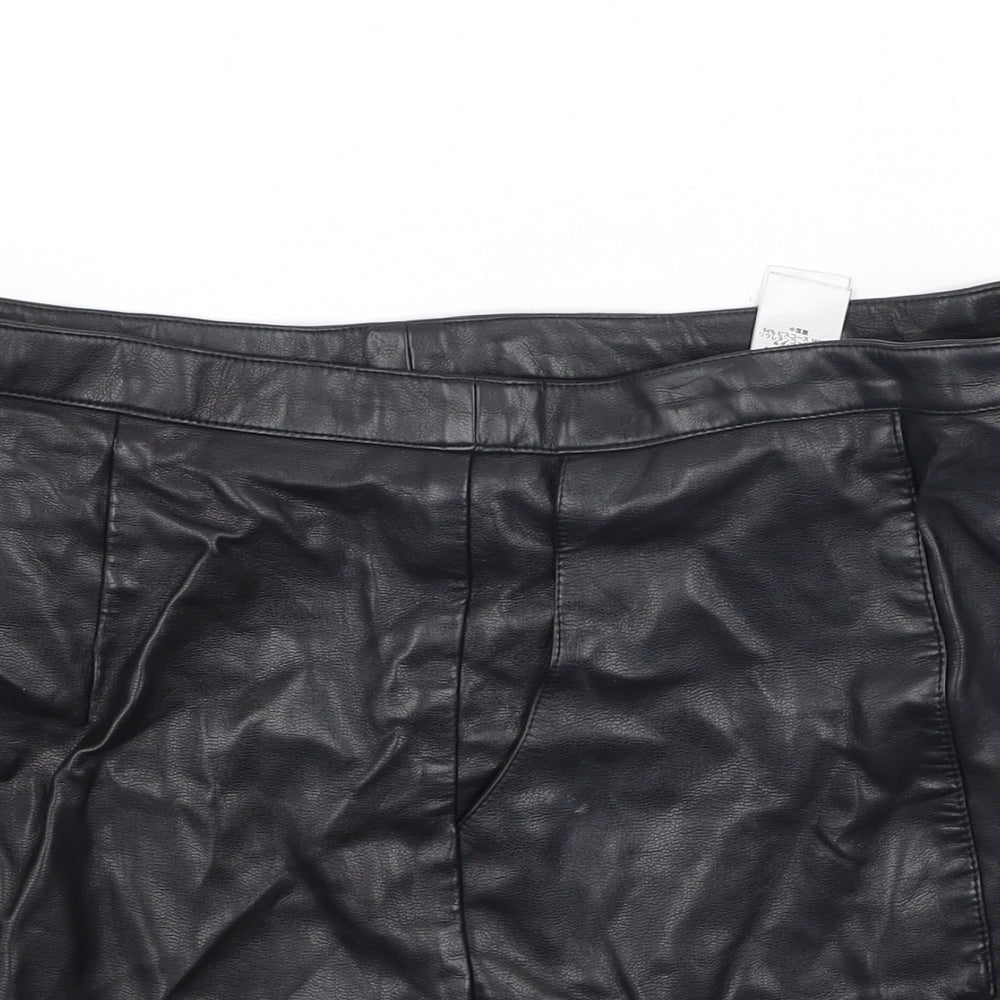 NEXT Womens Black  Viscose Mini Skirt Size 10