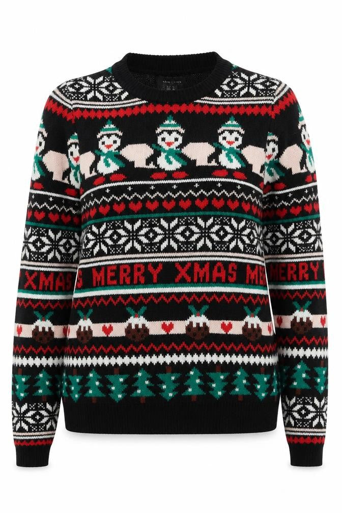 Womens UK Size S New Look Multicoloured Pullover Jumper