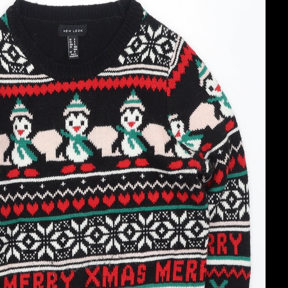 Womens UK Size S New Look Multicoloured Pullover Jumper