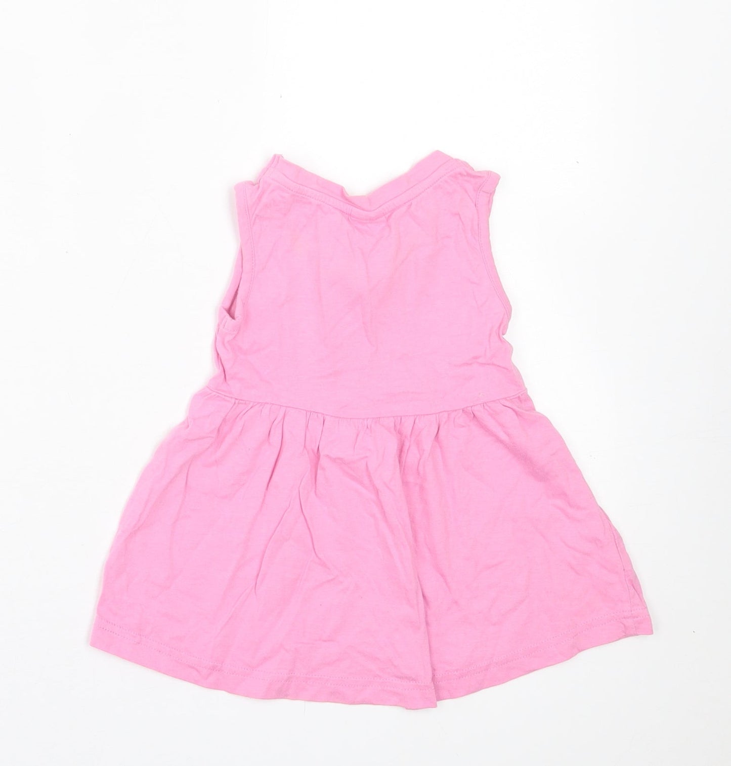 Preworn Girls Pink  Cotton A-Line  Size 2 Years  Crew Neck Pullover