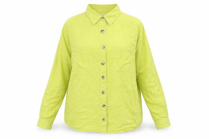 Womens UK Size 10 Missguided Green Basic Button-Up
