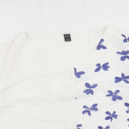 Womens UK Size XL Emery Rose White Basic Button-Up