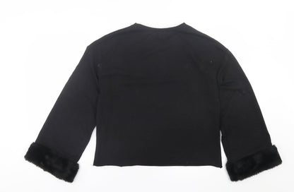 Zara Womens Black  Polyester Pullover Sweatshirt Size S  Pullover