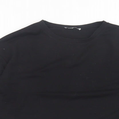 Zara Womens Black  Polyester Pullover Sweatshirt Size S  Pullover