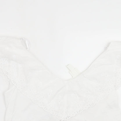Womens UK Size S H&M White Basic T-Shirt