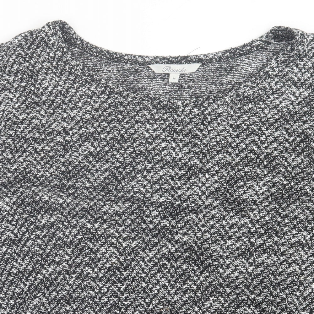 Womens UK Size M Peacocks Black Pullover Jumper